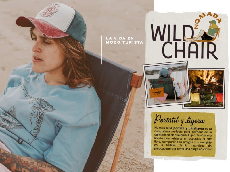 Reposera Wild Chair plegable, liviana & portable