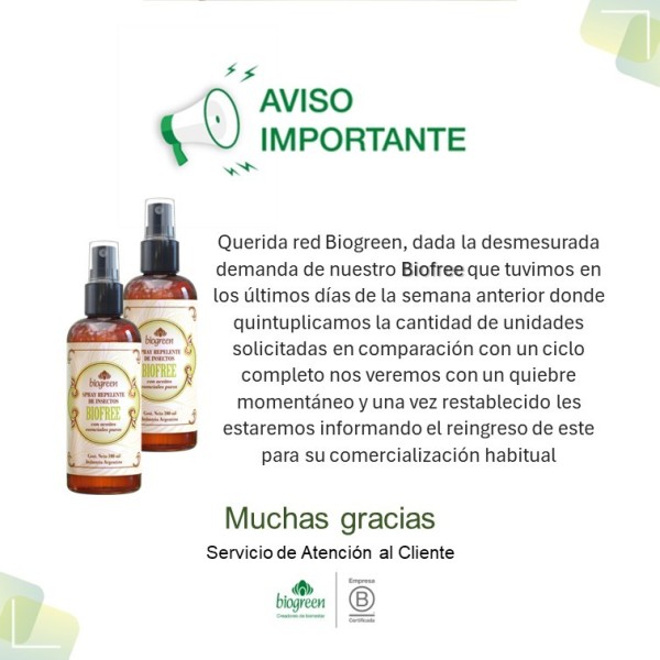 Biogreen. Repelente de Insectos