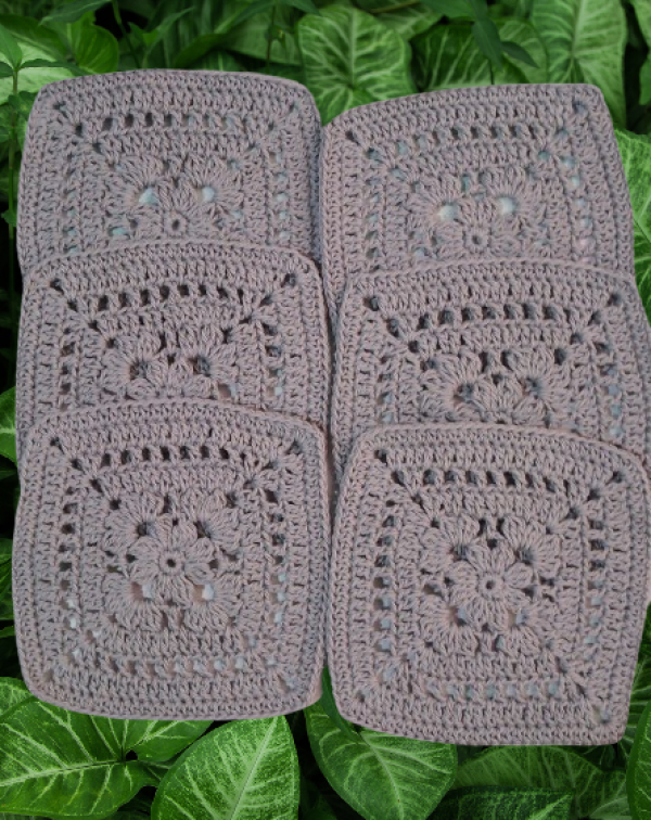 Pack de 6 posavasos tejidos crochet