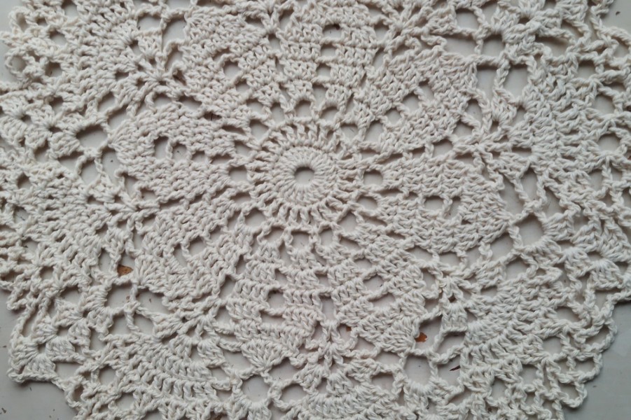 Carpeta tejida crochet de 40 cm