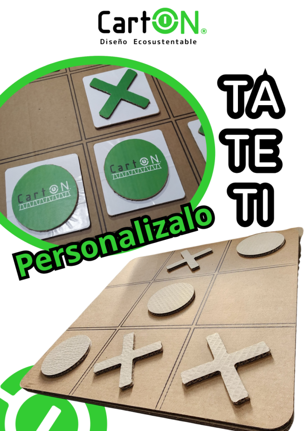 TA-TE-TI GIGANTE ecoamigable de carton personalizable