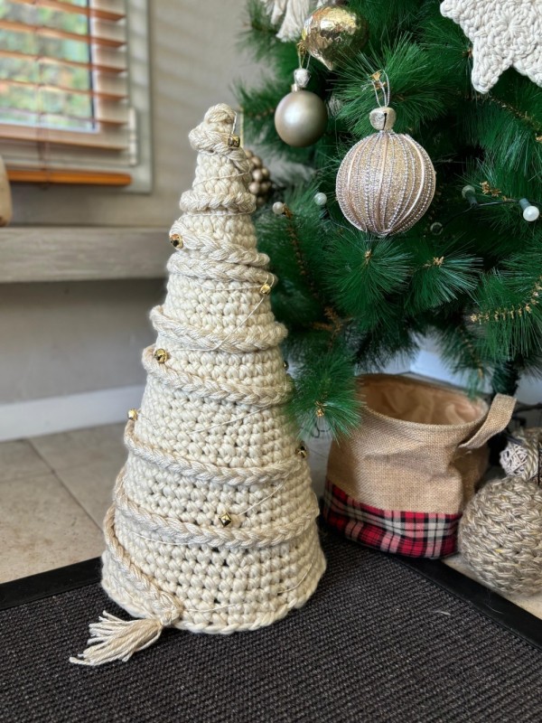 Árbol de navidad tejido