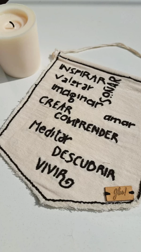 Banderin Bordado Palabras que Inspiran