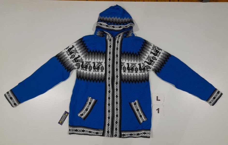 Sweater Campera Pullover Lana Alpaca Capucha Talle L (Large)
