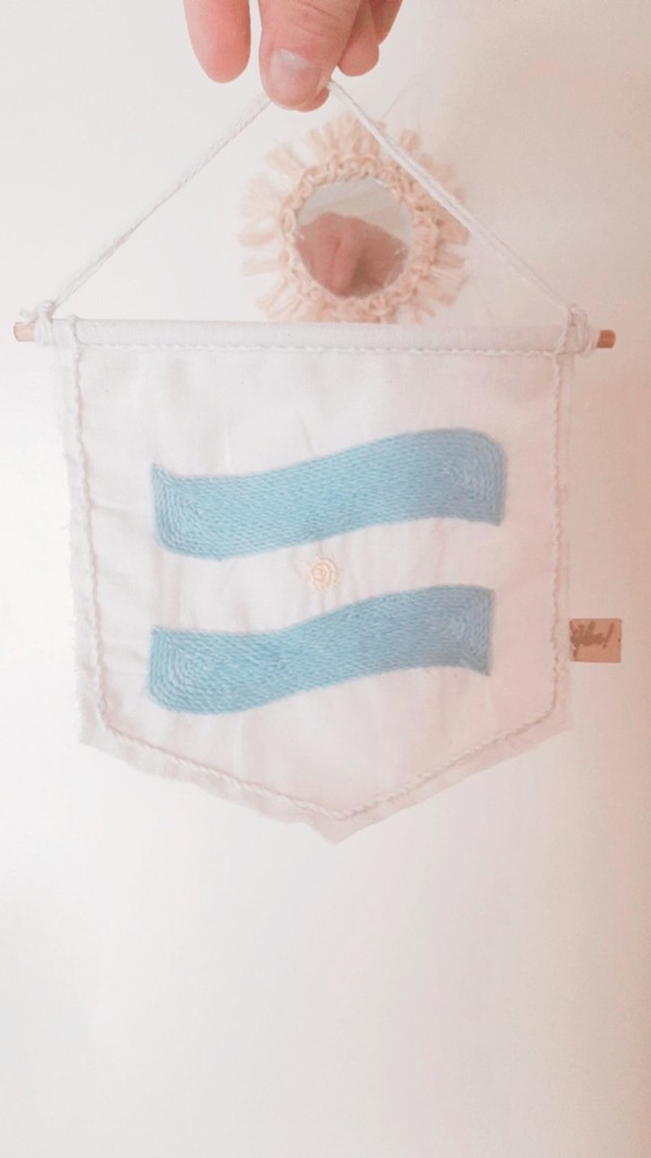 Banderin bordado Argentina 🩵