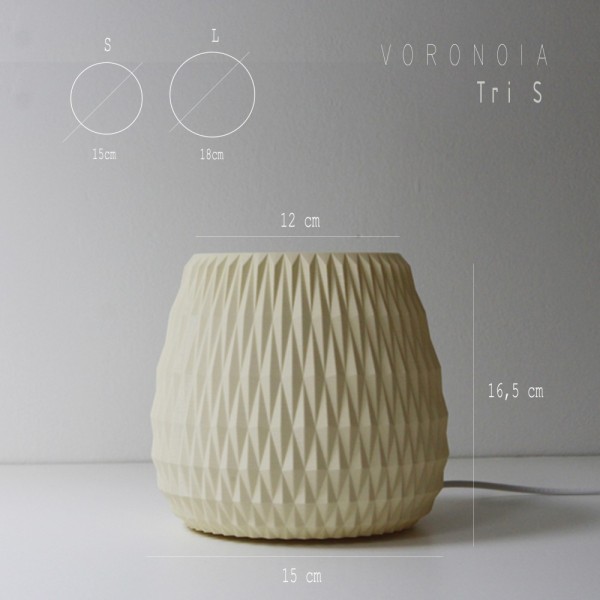Velador Voronoia impresión 3d