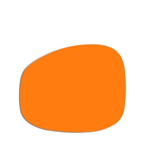 Individual De Mesa Stone Cuero Reciclado Duradero Orange