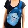 Morral cruzado Diurno Artesanal de Jean Reciclado