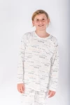 Pijama World Gris manga larga