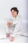 Pijama World Gris manga larga