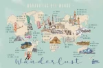 Manta Wanderlust Maravillas del mundo
