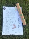 Mapa de dinosaurios para pintar