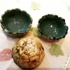 Juego de 5 cazuelas para dips  artesanales. De diseño