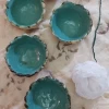 Juego de 5 cazuelas para dips  artesanales. De diseño
