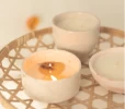 Set de tres velas aromáticas en cuencos cerámicos