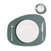 Individual De Mesa Stone Cuero Reciclado Duradero