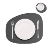 Individuales De Mesa Combo (x4) Cuero Reversible Y Lavable Gris 80