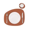 Individuales De Mesa Combo (x4) Cuero Reversible Y Lavable Brandy