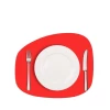 Individual De Mesa Stone Cuero Reciclado Duradero Rojo