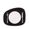Individuales De Mesa Combo (x4) Cuero Reversible Y Lavable Negro