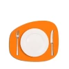 Individuales De Mesa Combo (x4) Cuero Reversible Y Lavable Orange