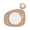 Set X 6 Individuales Y 6 Posavasos Stone Cuero Reciclado
