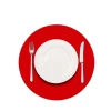 Individual De Mesa Circular Cuero Reciclado Duradero Redondo