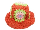 Piluso granny rojo con flores