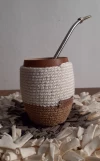 Mate con funda tejida