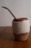 Mate con funda tejida