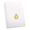 Collar vitrofusión Amarillo verano engarzado