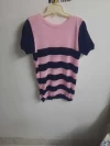 Remera rosa y negra en algodón peinado