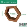 Hexágono porta copas de cartón