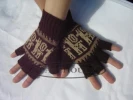 Guantes Lana Alpaca Sin Dedo, Adultos Unisex Colores Medianos