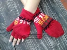 Guantes Lana Alpaca Mitones Solapa Tapa Adultos Mediano