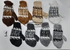 Guantes Lana Alpaca Mitones Solapa Tapa Adultos Mediano