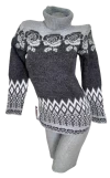 Sweater Pullover Lana Alpaca Andino Flores Ceñido S Small