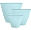Set 3 Bolsitas de Eco Silicona Celeste. Ahora 3 cuotas s/interes.