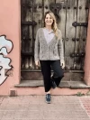 Cardigan Tejido A Mano Fibra De Mohair Y Merino
