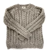 Sweater Trenzas Tejido Fibra Mohair Y Merino S/m Y L Unisex