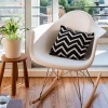 Almohadon Nordico Chevron Negro Y Blanco