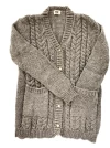 Cardigan tejido fibra natural mohair y merino unisex (Talle S y L)
