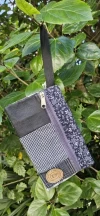 Cartuchera patchwork negra