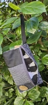 Cartuchera patchwork negra