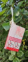Cartuchera patchwork roja