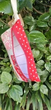 Cartuchera patchwork roja