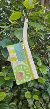 Cartuchera patchwork verde