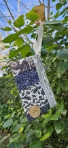 Cartuchera patchwork negra