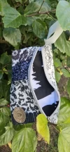 Cartuchera patchwork negra