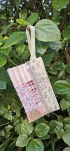 Cartuchera patchwork rosa y bordo